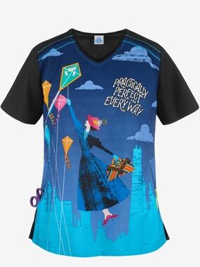Cherokee Tooniforms NWT Mary Poppins Scrub Top🤩❤️